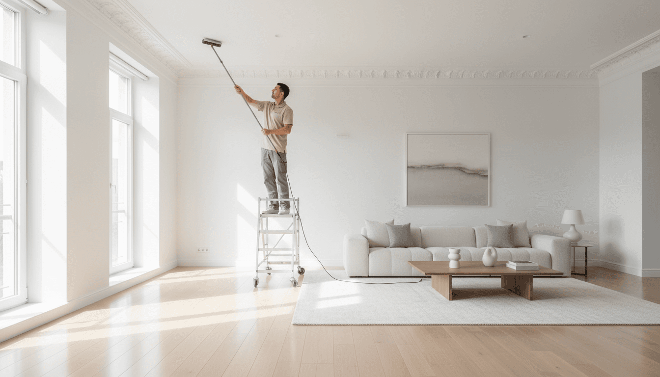 Professional cleaner at work in Las Vegas home
